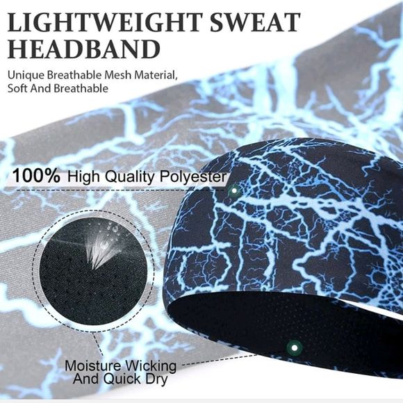 Camo Headband Stretch Sports Yoga Gym Hair Band Wrap Sweatband for Women Men US - Picture 3 of 7